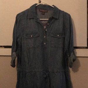 Jean Dress with cinch waist